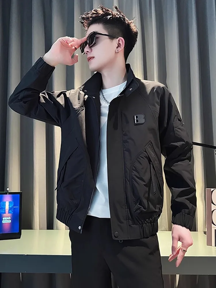 Sli الوقوف طوق Jaet الرجال الخريف جديد Sle 2025 الربيع الصيف العلامة التجارية العصرية الراقية يشعر طويل Sve سستة عادية Fa...