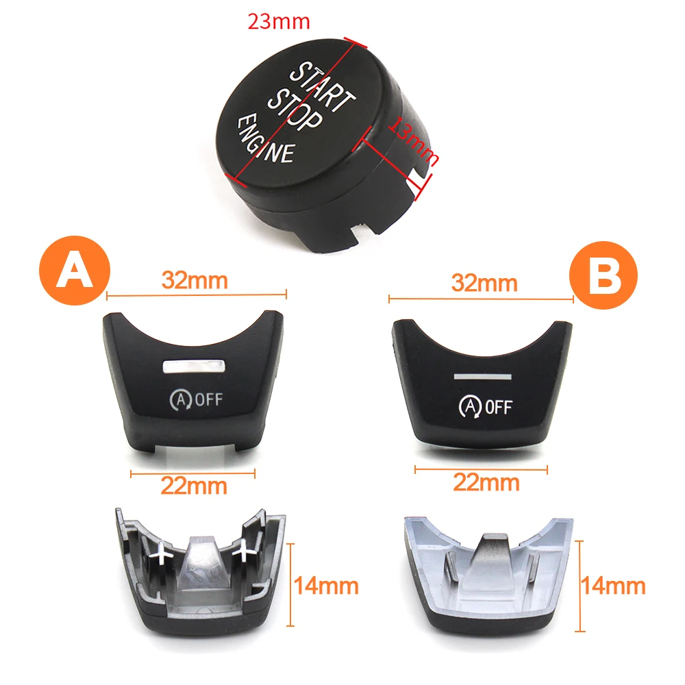 Cubierta de interruptor de arranque y parada de motor electrónico, botón de apagado automotriz para BMW 5 6 7 Series F10 F11 F07 F06 F12 F13 F01 F02