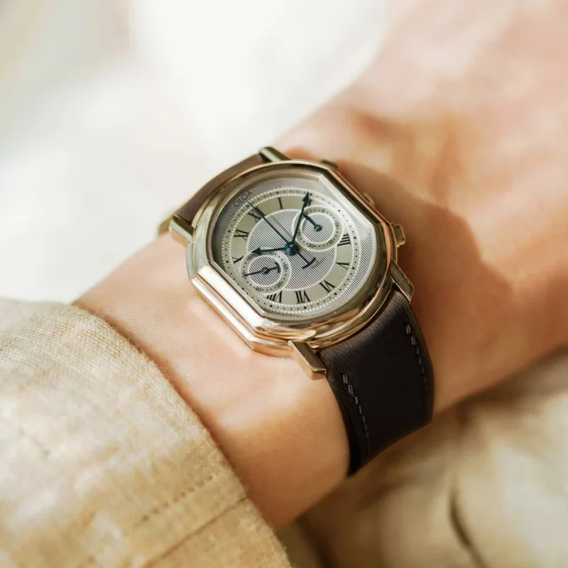 

CILOA retro silver watch men's brand authentic light luxury 2025 new trend fashion high quality waterproof business quartz watch