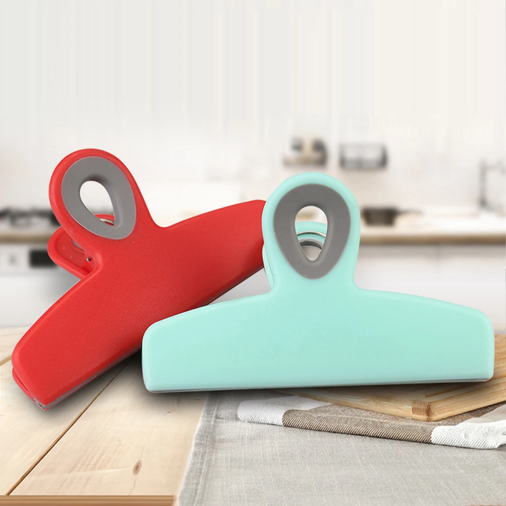 

4Pcs Heavy Duty Chip Pouch Clip Strong PP Material for Potato Chips Freshness Chip Bag Clip Food Bag Clips Bills Clips