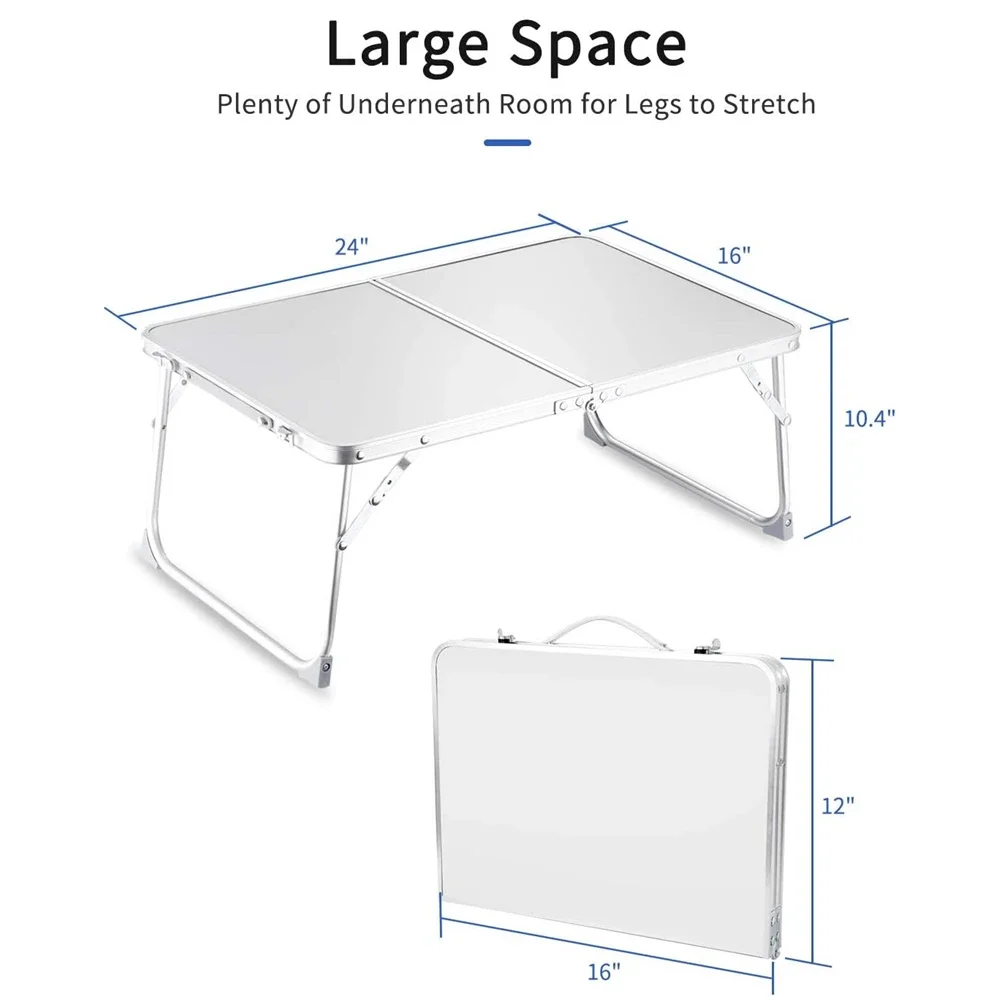 접이식 노트북 책상, 휴대용 접이식 캠핑 테이블, 수납 공간이 있는 미니 피크닉 테이블, 어디서나 독서 거치대
