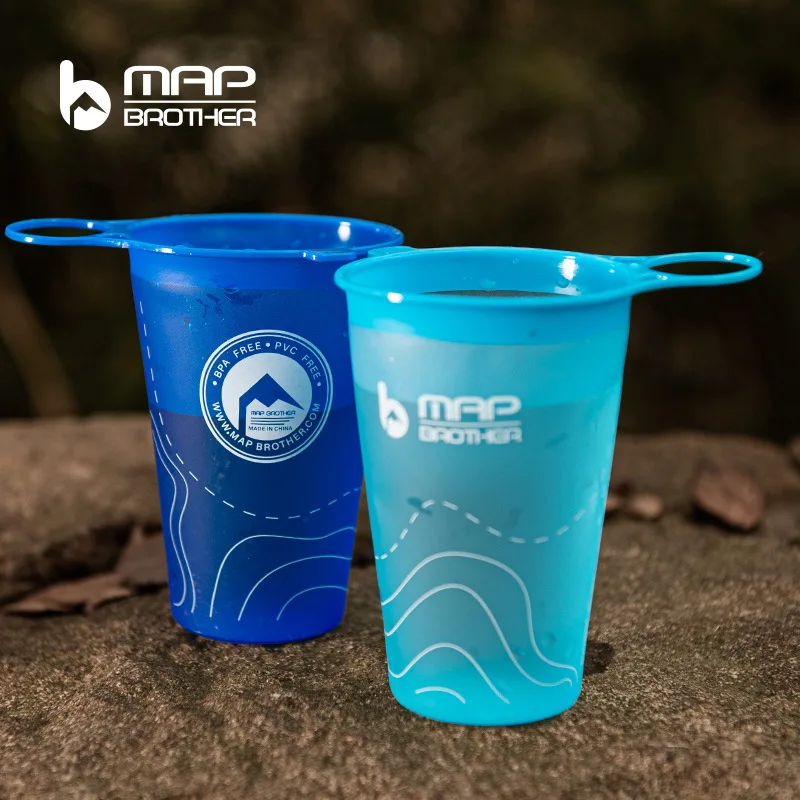 MAP BROTHER 200ml składana miękka kolba TPU wycisnąć Outdoor Sport butelka na wodę do biegania do biegania piesze wycieczki jazda na rowerze wspinaczka trwała