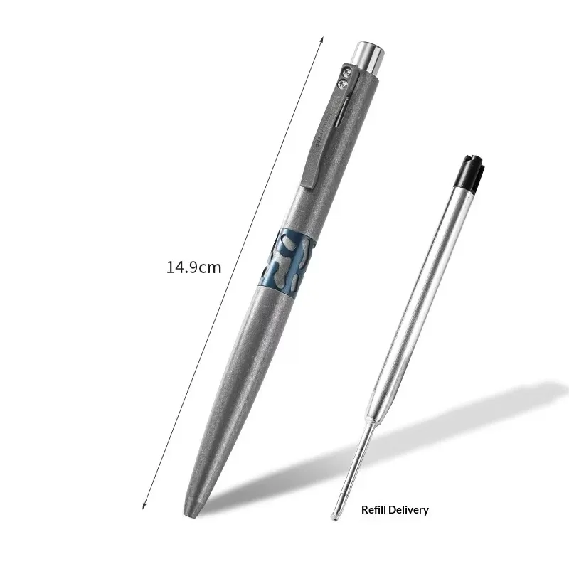 Portable Titanium Alloy Tactical Pen, Lightweight EDC Pocket Ballpoint Signature Pen For Daily Camping Hiking Outdoor Activities
