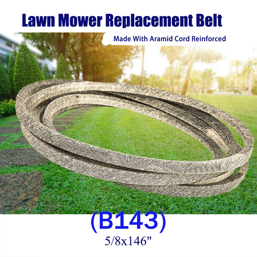 1PCS Aramid Cord Reinforced B143 V Belt 5 8 Inch 146 Inch Lawn Mower Belt Compatible With Exmark Replace 633127
