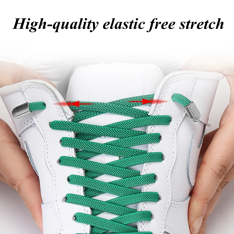 Net Weave Elastic Shoelaces Flat No tie Shoe Laces Suitable For All Sneakers Child Adult Lazy Lace Shoes Accessories 1 Pair