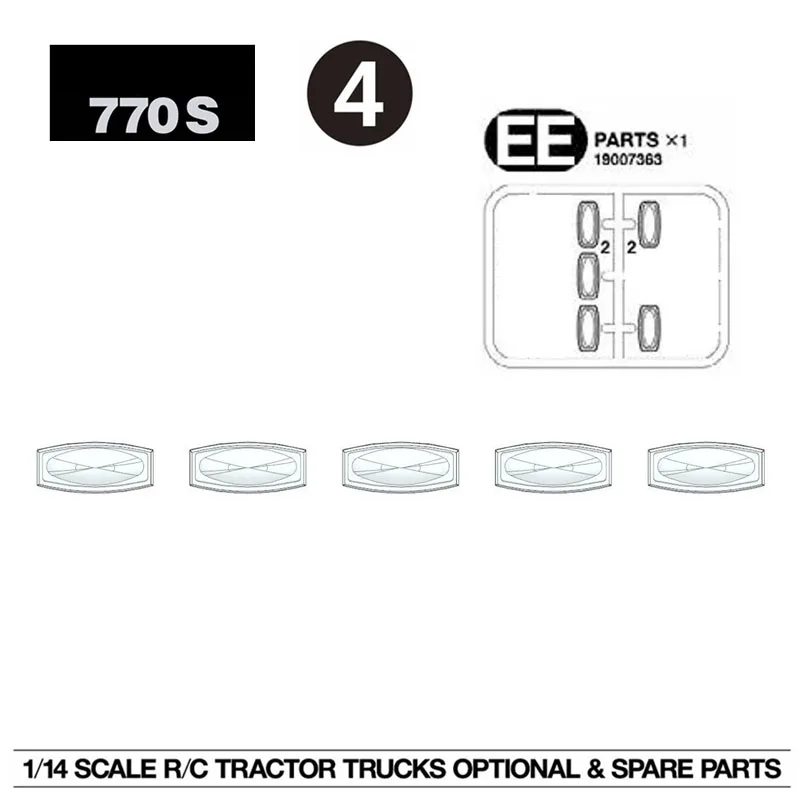 Pantalla de lámpara de Panel de luz transparente a escala 1:14 para camión de basura Tamiya RC SCANIA 770S 6X4 56368 8X4 56371, accesorios de actualización de coche