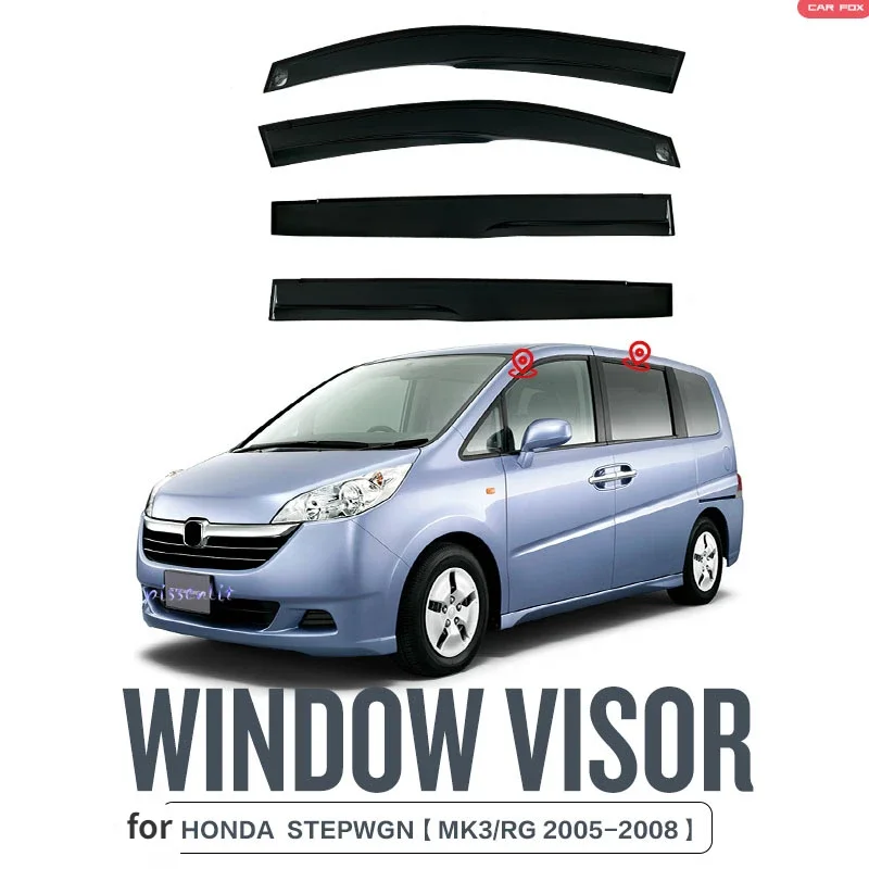 

Window Visor For Honda Stepwgn 2005-2022 Accessories Car Window Deflector Shade Sun Guard Window Air Guard Deflector