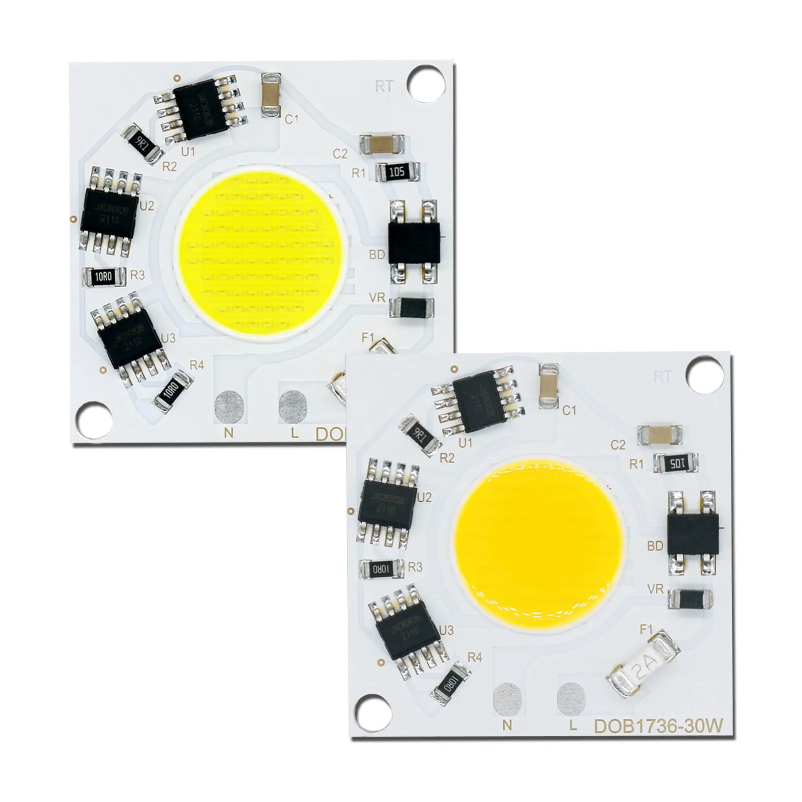 

LED COB Chip 30W 2400lm Lumens Pure White Warm White Light 3000k 6500k 220V Smart IC No Need to Drive Commercial Lighting Spot l