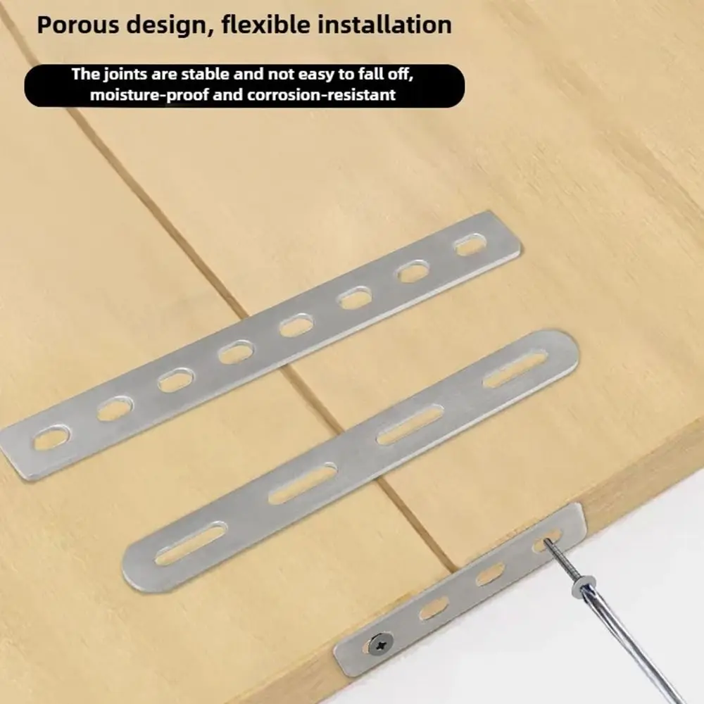 1Pcs New Straight Brace Angle Bracket Stainless Steel Mending Connection Plate Flat Fastener Fixing Connector