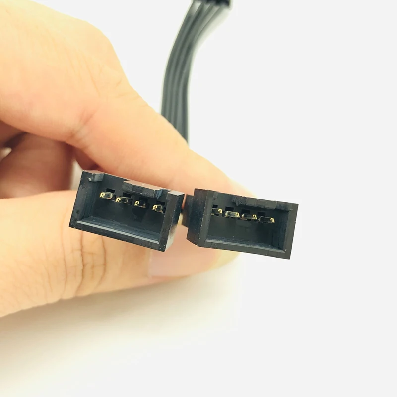 10cm PC Graphic Card 4Pin to PWM 4Pin Fan Adapter Cable Mini 4Pin GPU 2x PWM Cable Multi-fan Temperature Control Extension Cable