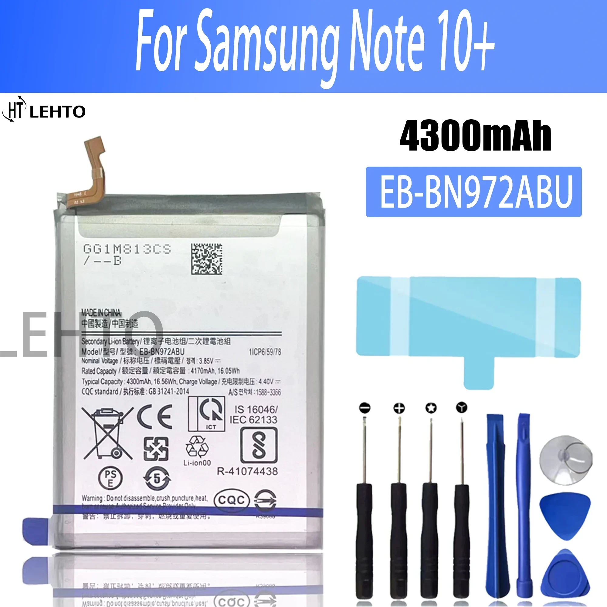 High capacity EB-BN972ABU 4300mAh Battery For Samsung Galaxy Note 10+ Note 10 Plus SM-N975F SM-N975DS phone Batteries