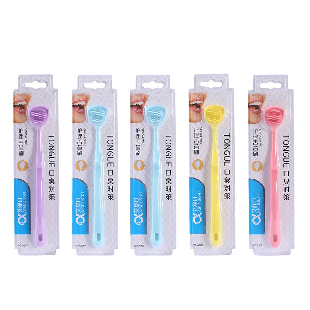

5Pcs Convenient Tongue Clean Tool Scraper Durable Safe Oral Hygiene Breath Freshener Tool Tongue Accessory Adults Clean