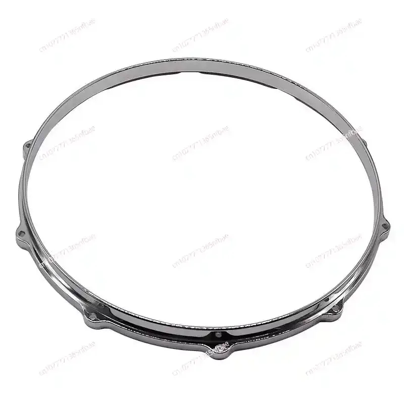 14-Inch 10-Hole Silver Die-Cast Aluminum Alloy Drum Hoop High Precision For Snare Tom Jazz Drum Kit Accessories