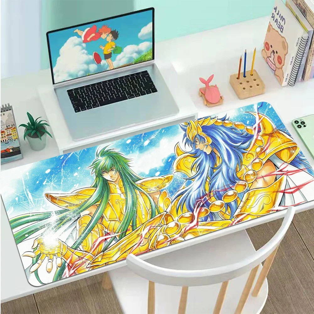 

Gaming Mouse Pad apply for Anime Saint Seiya Large Mouse Pad XXL PC Gamer Computer Mouse Mat Computer Desk Mat anime