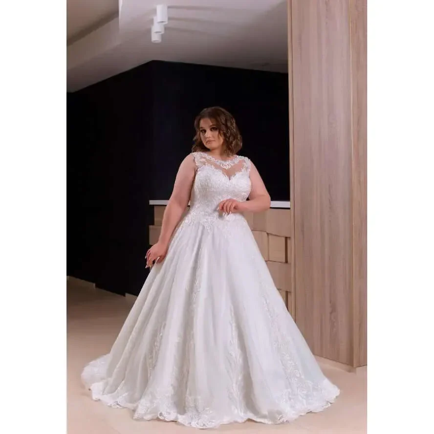 Plus size boêmio a linha vestido de casamento gaze renda com decote em v sem mangas praia vestido de noiva plissado varredura trem personalização