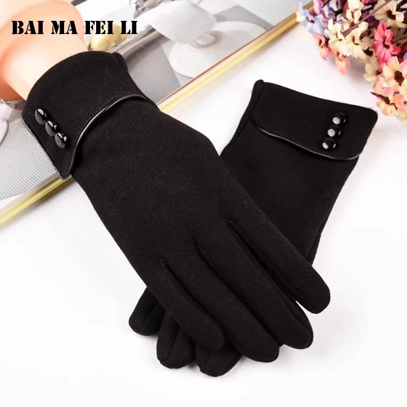 Ladies Winter Warm Gloves Casual Outdoor Windproof Fleece Lined Versatile Gloves for All Occasions