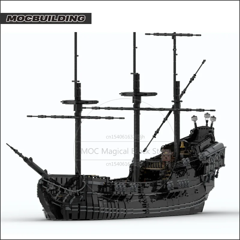 Klassieke filmclips Voyage Black Ship MOC Bouwsteen Slagschip Model Transport Zeilboot Technologie Bakstenen Speelgoed Geschenken