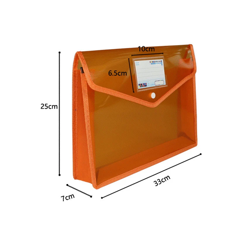 Экологичные пластиковые папки для файлов, расширяемая папка-конверт с застежкой на кнопке, прочная водонепроницаемая папка для офиса и дома