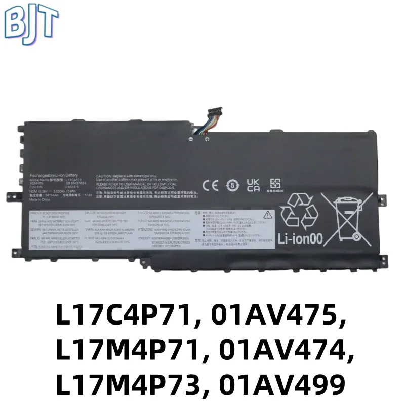 

New L17M4P71 L17C4P71 L17M4P73 Laptop Battery for Lenovo ThinkPad X1 Yoga 3rd Gen 2018 Series 20LD 20LE 20LF 01AV474 01AV475