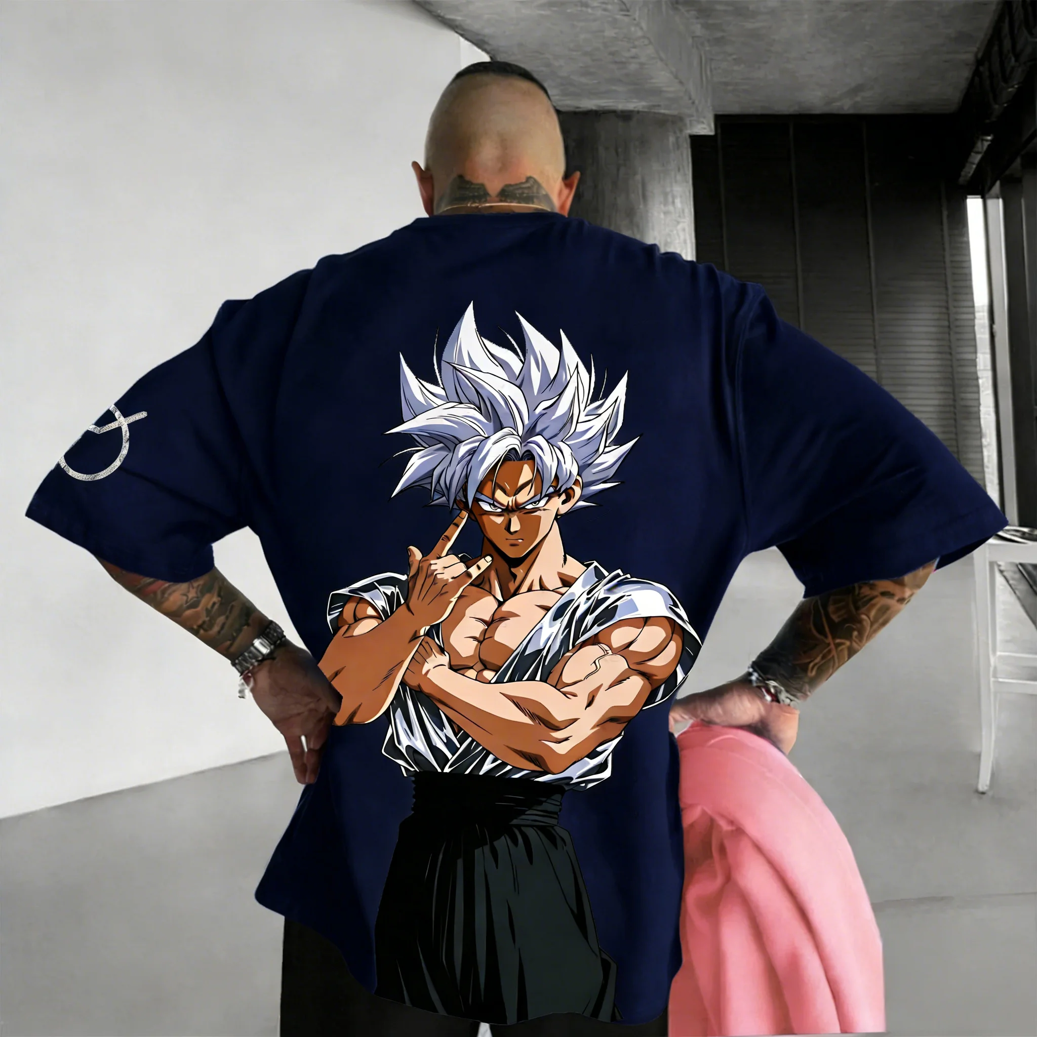 

Dragon Ball GOKU Printed Cotton Short Sleeved Loose Fitting Men's and Women's Summer Breathable Sports Round Neck T-shirt