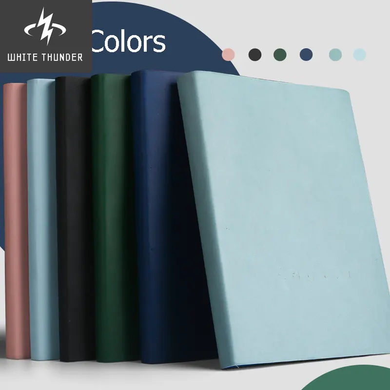 A4 Super Thick Notepad Students Cute Notebook Retro Colors Creativity Stationery 416 Pages Pu Cover Notebook School Supplies