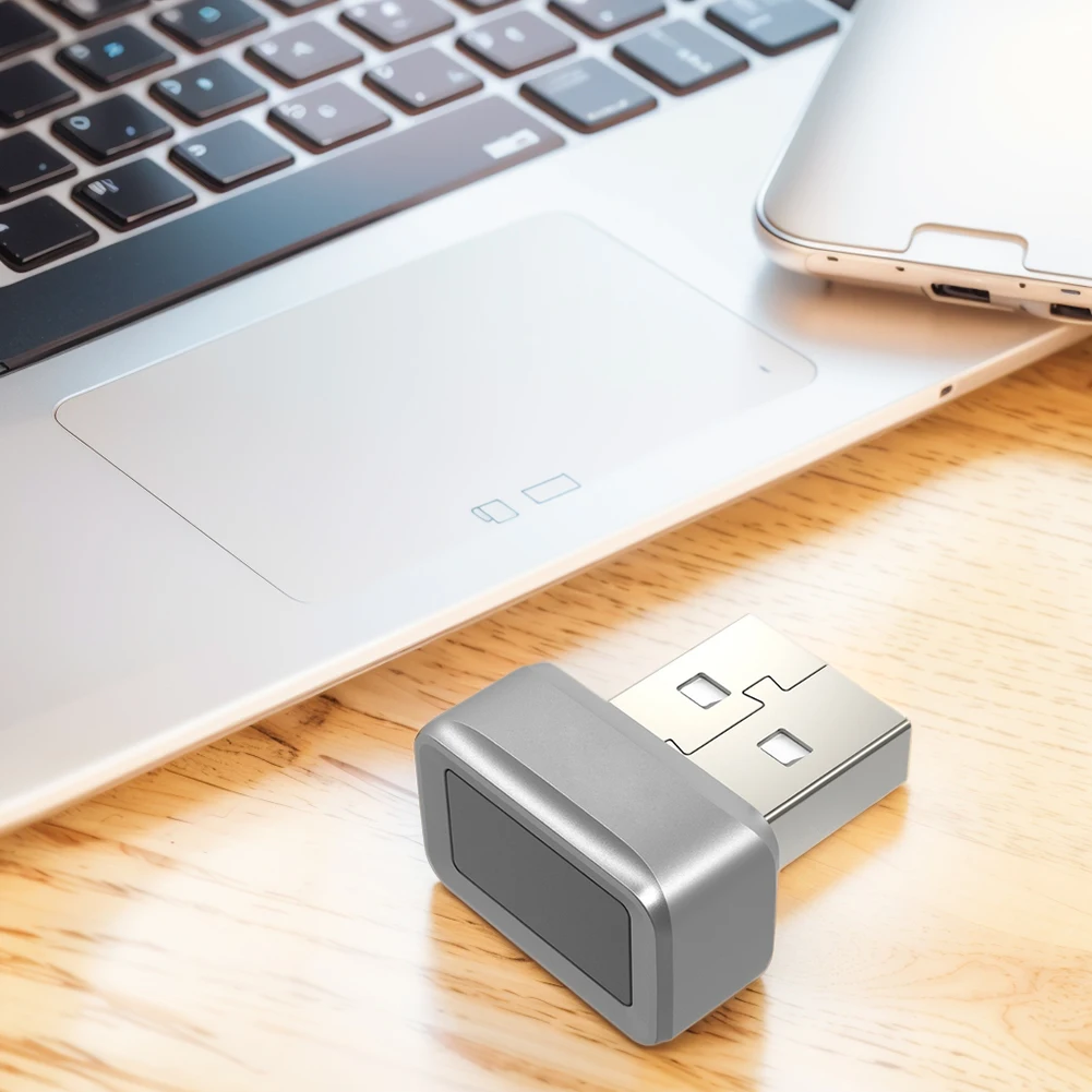 USB Fingerprint Key Reader Anti-Spoofing Biometric Fingerprint Scanner Windows Hello 360° Touch Mini Fingerprint Reader for PC