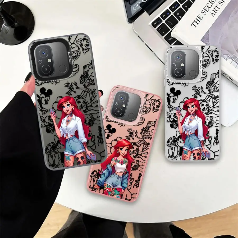 حافظة لهاتف Xiaomi Redmi 13C 12C A1 A3 A2 Plus A4 14C 13 12 A3x Disney Ariel Princess