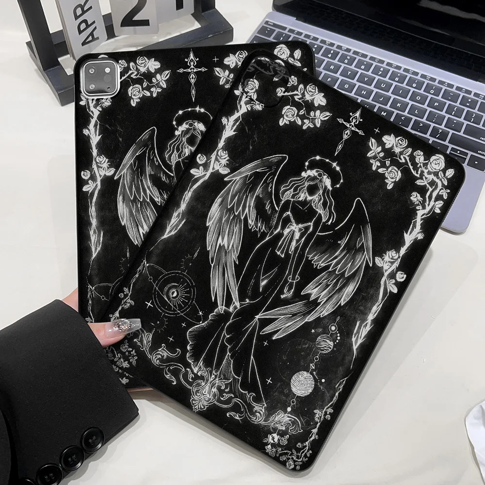 Tablet Case for Apple iPad Pro 9.7 10.5 12.9 13 Air 2 3 11 13 mini 4 5 6 7 Shell Vintage Angel Design Style Protection New