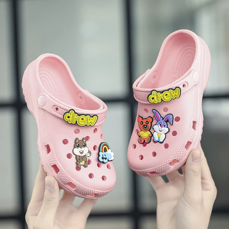 New Summer Sandals 3-15 Years Children\'s Slippers Baby Girls Shoes Non-Slip Clogs Cartoon Cute Infant Boys Sandals Shoes Kids