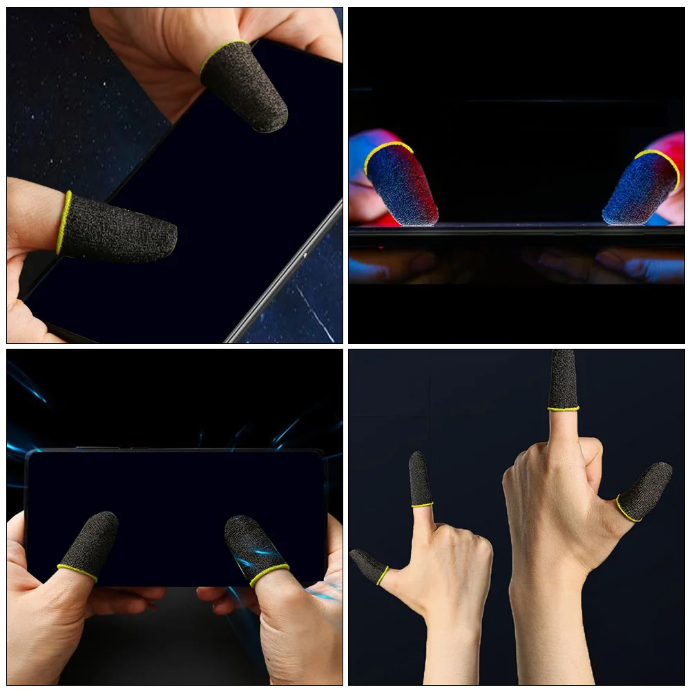 

10Pcs Mobile Game Anti-Sweat Finger Sleeves Controller Thumb Sleeves Breathable Lightweight Gaming Touchscreen Covers