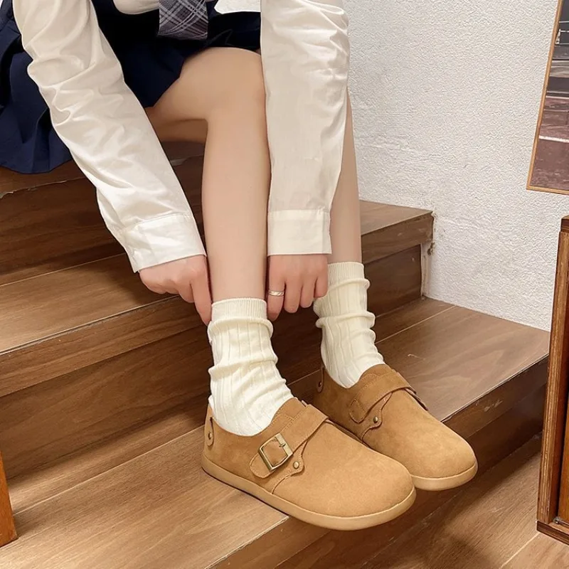 

2025 г., женские сандалии без шнуровки с мягкой подошвой и толстым каблуком во французском стиле, весна-лето, новая повседневная обувь, легко носить, удобная уличная обувь