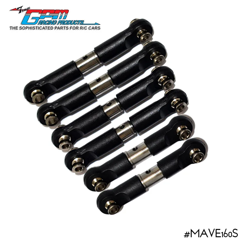 

GPM Stainless Steel Adjustable Tie Rods For 1/8 Vendetta 4X4 3S BLX RACER-ARA4319V3 ARRMA