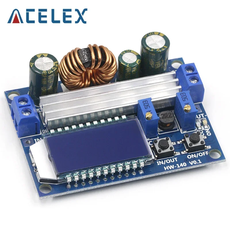 35W DC 5.5-30V ila 0.5-30V Dijital LCD Ekran Otomatik Yükseltme aşağı Buck Boost Dönüştürücü Güç Kaynağı Modülü Ayarlanabilir Kurulu