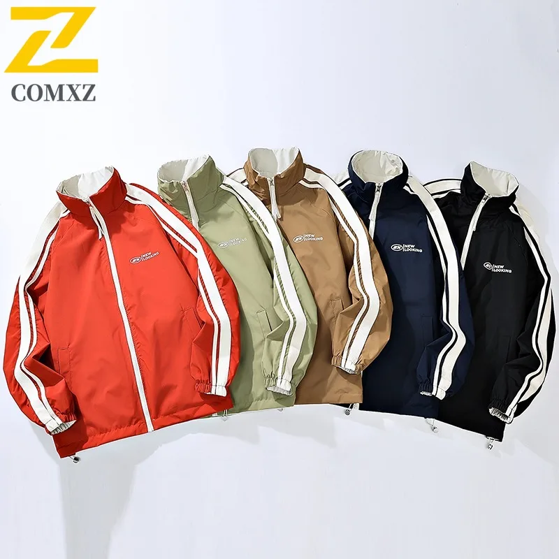 

COMXZ Мужская бейсбольная форма 2025 дышащая осенняя свободная модная легкая куртка для бега для отдыха красивая куртка для бега