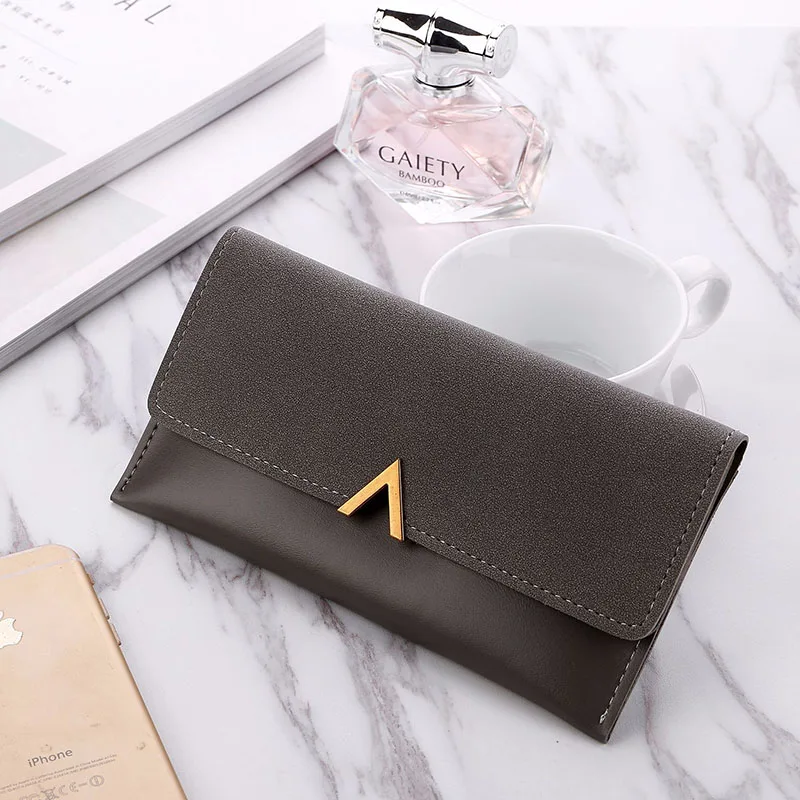 Vintage Wallets ID Holder Coin Purse Lady Long Short Purses Handbags Women Clutch Cards Holder PU Leather Moneybag Wallet