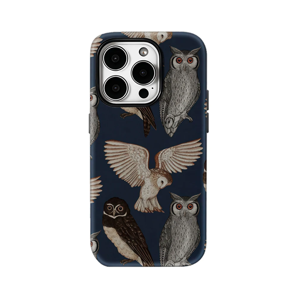 Phone Case for iPhone 17 16 15 14 13 12 11 X XS XR XSMAX 7 8 Air Pro Max Plus Luxury Double-layer Back Cover Owl Collection