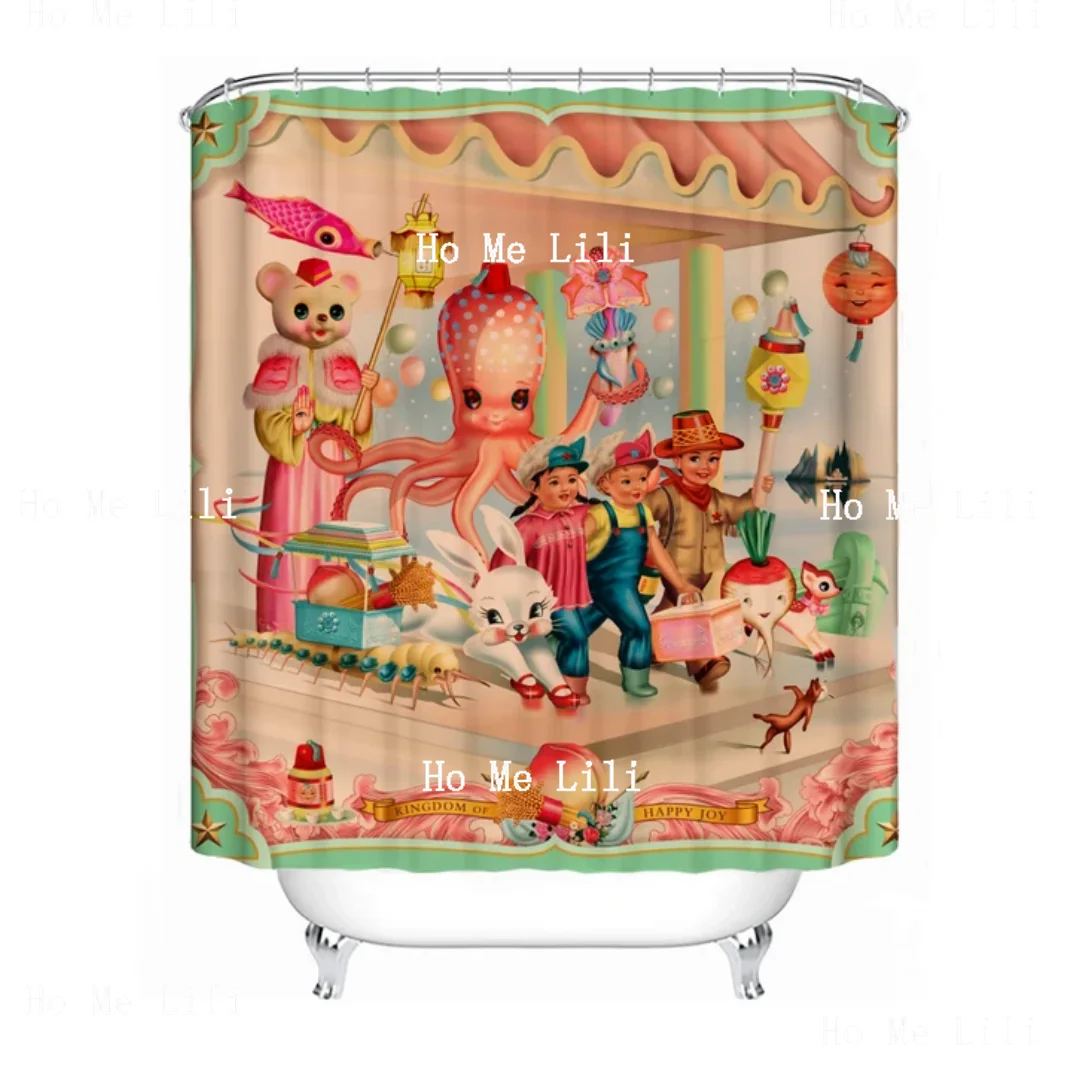 Kingdom Of Joy Shower Curtain Vintage Asian Kitsch