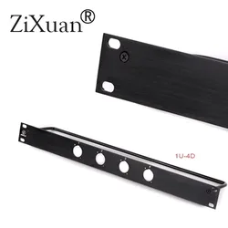 1U Rack Patch Panel 4 8 12 16 Way Channel Flight Case Mount For XLR Connecctor Male Female Speaker Audio Cable Plug Socket 19in