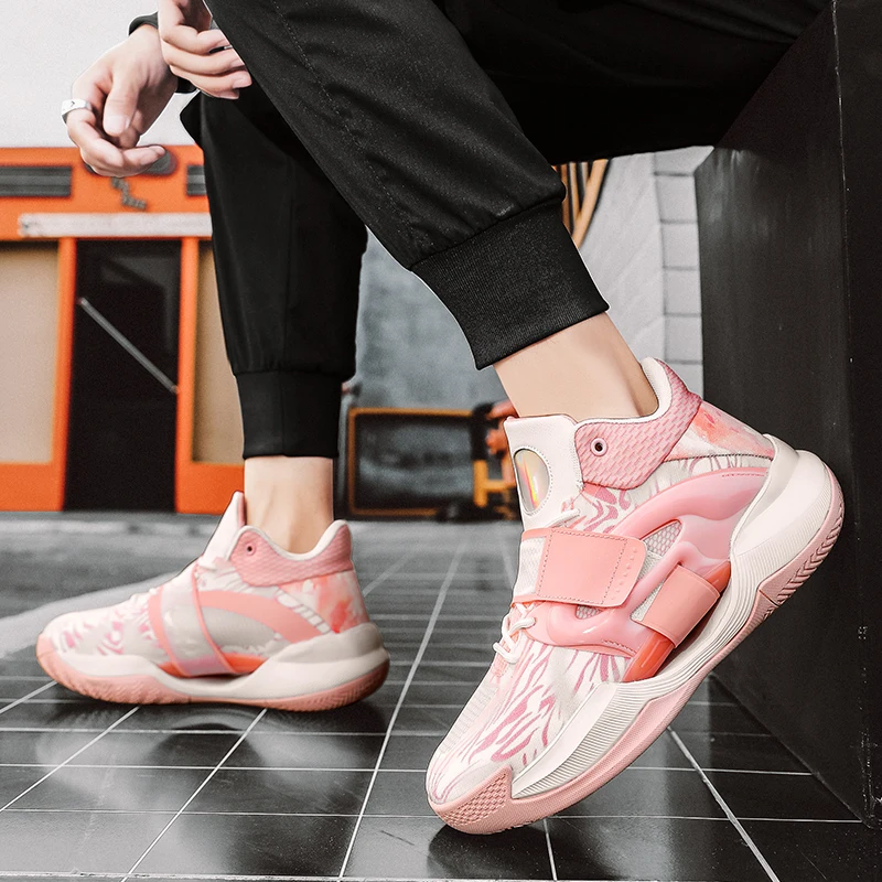 Basketball Shoes for Men, Oversized Outdoor Basketball, Comfortable Fitness Sports Shoes for Men, Non Slip Basketball Shoes