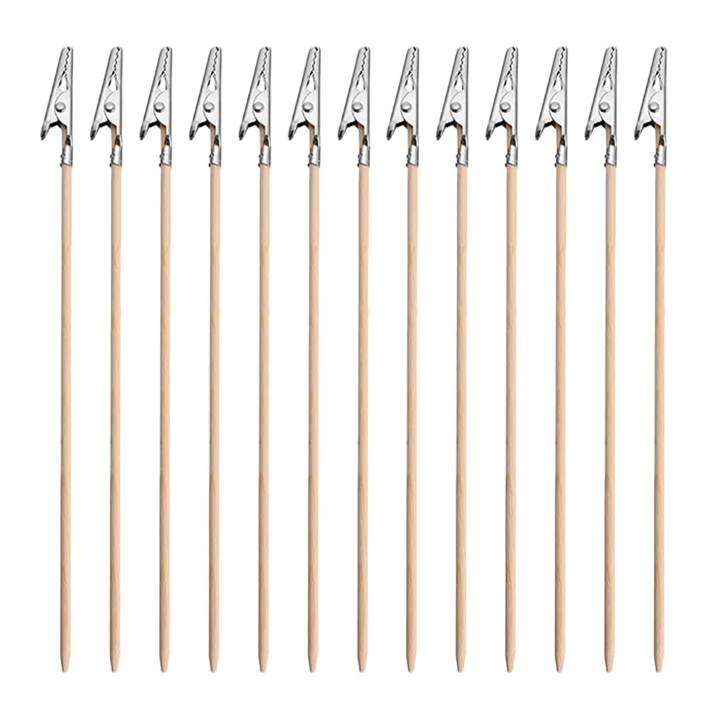 

Набор из 24 зажимов-крокодилов для раскрашивания, из бамбукового сплава, для творчества и рукоделия, не царапающий поверхность, для рисования и поделок