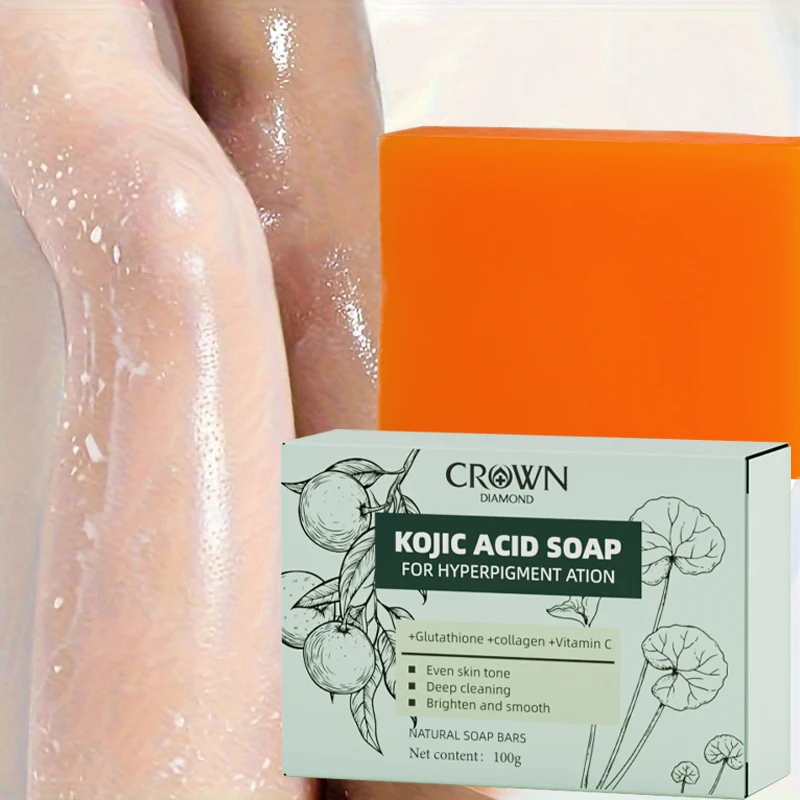 3 Generation 100g Kojic Acid Soap Dark Black Skin Lightening Soap Handmade Kogic Glutathione Bleaching Soap Brighten Face