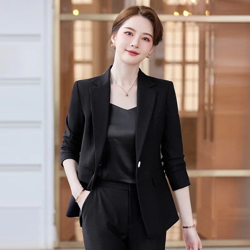 Business Wear Herbst und Winter Langarm Anzug Temperament Beamter Interview White Collar Office Wear Arbeits kleidung klein