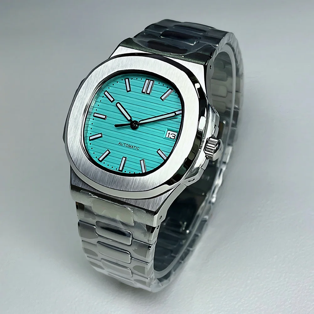 2026 New Fashion 42mm Steel Case Chinese NH35 Movement Men's Automatic Mechanical Watch Waterproof Classic Wristwatch, Blue Dial