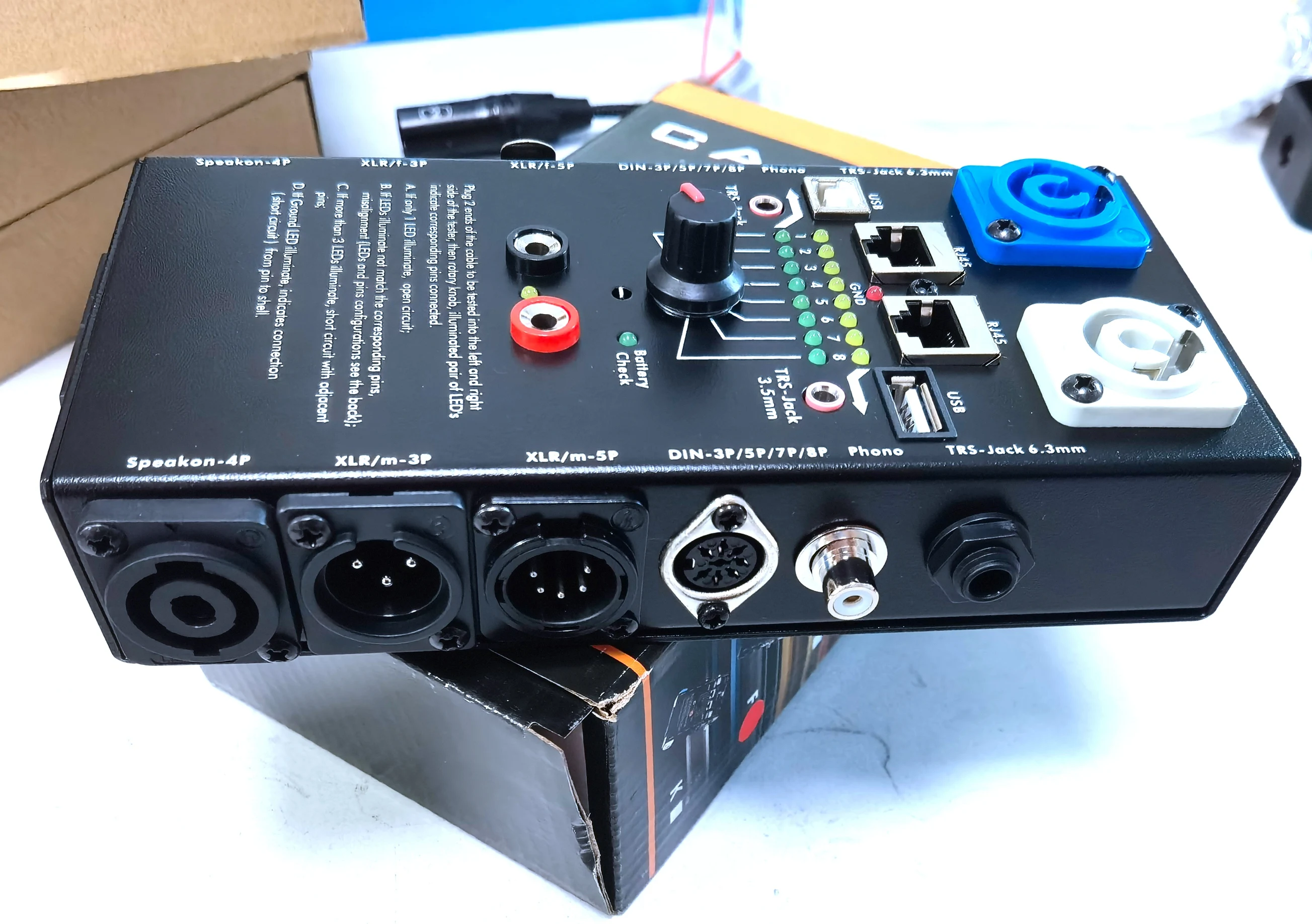 Rj45 Netwerk Lan Kabel Tester Rj45 Usb Micro Usb Hdmi Powercon Kabel Tester