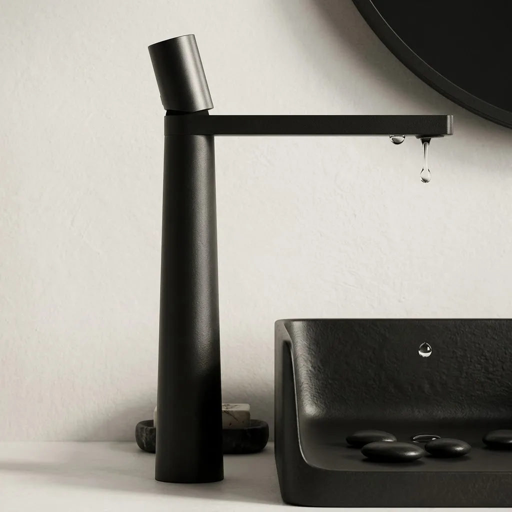 

White hot and cold water faucet for bathroom above-counter washbasin and hand basin