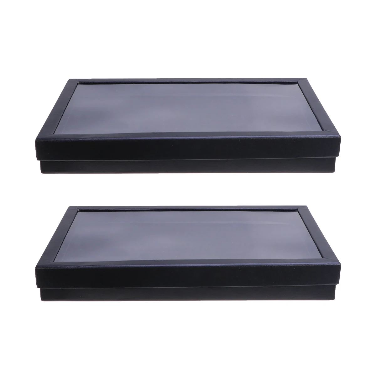 

2PCS Ring Storage Box 100 Ring Storage Box Holes Jewelry Case Tray Lid Dustproof Showcase for Rings Earrings Home Use