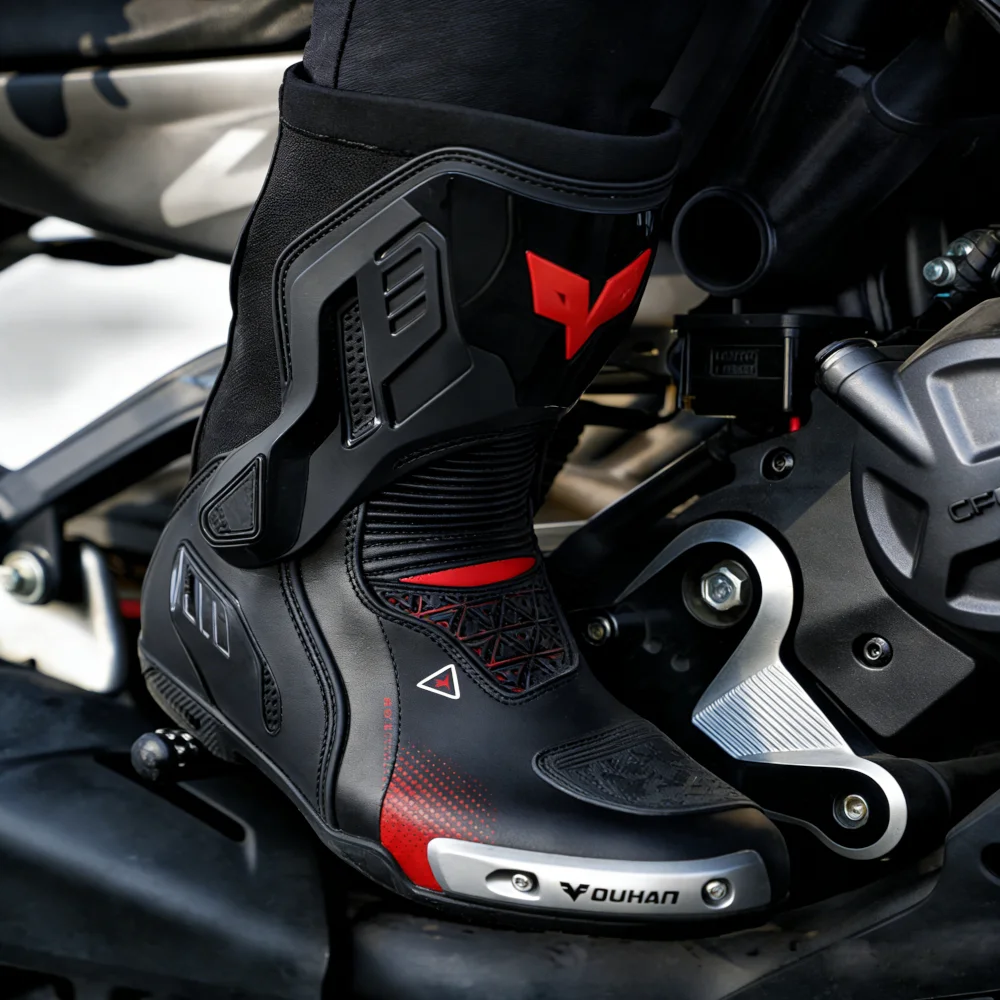 

Motorcycle Boot Men Women Riding Moto Motorbike Equipment Racing Long Motorcycle Boots Men Off-Road Rally Racing Boots