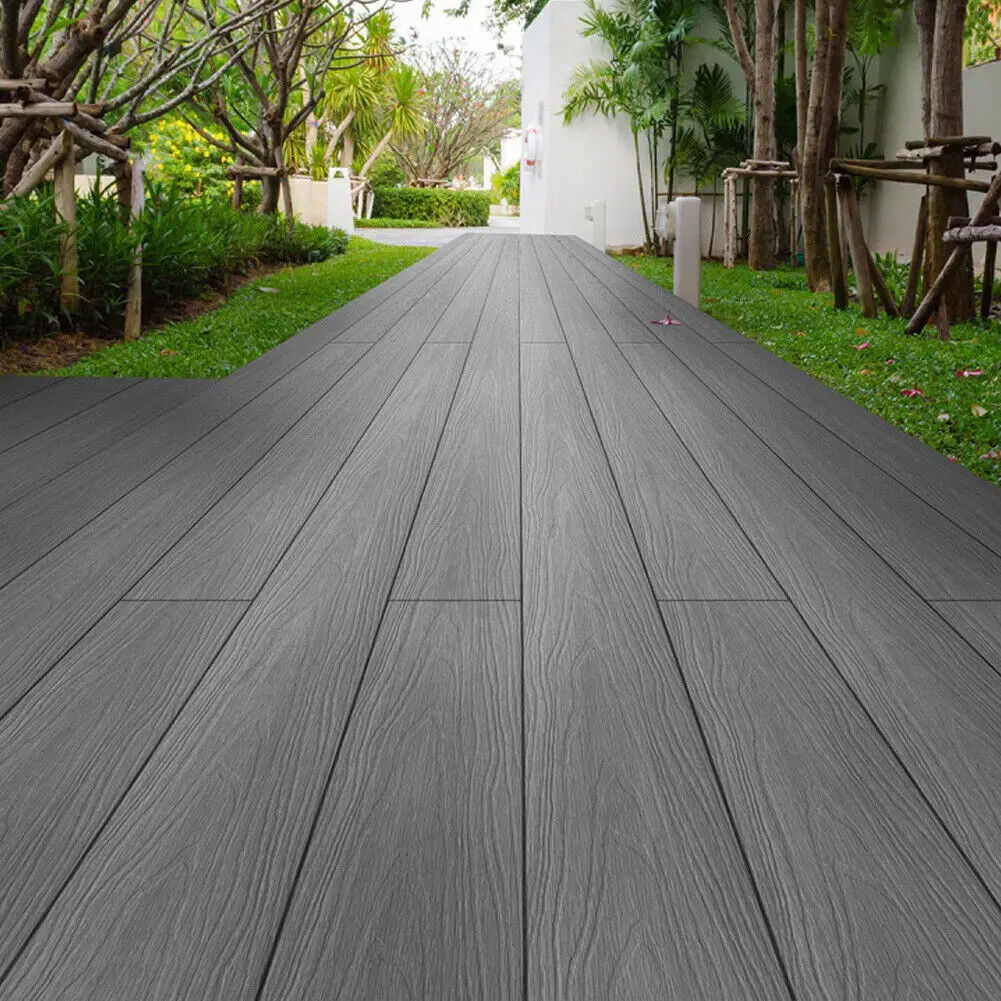 Outdoor Deck 3D Embossed Wood Grain 20mm-28mm Terrace Waterproof Wpc Floor Composite Floor