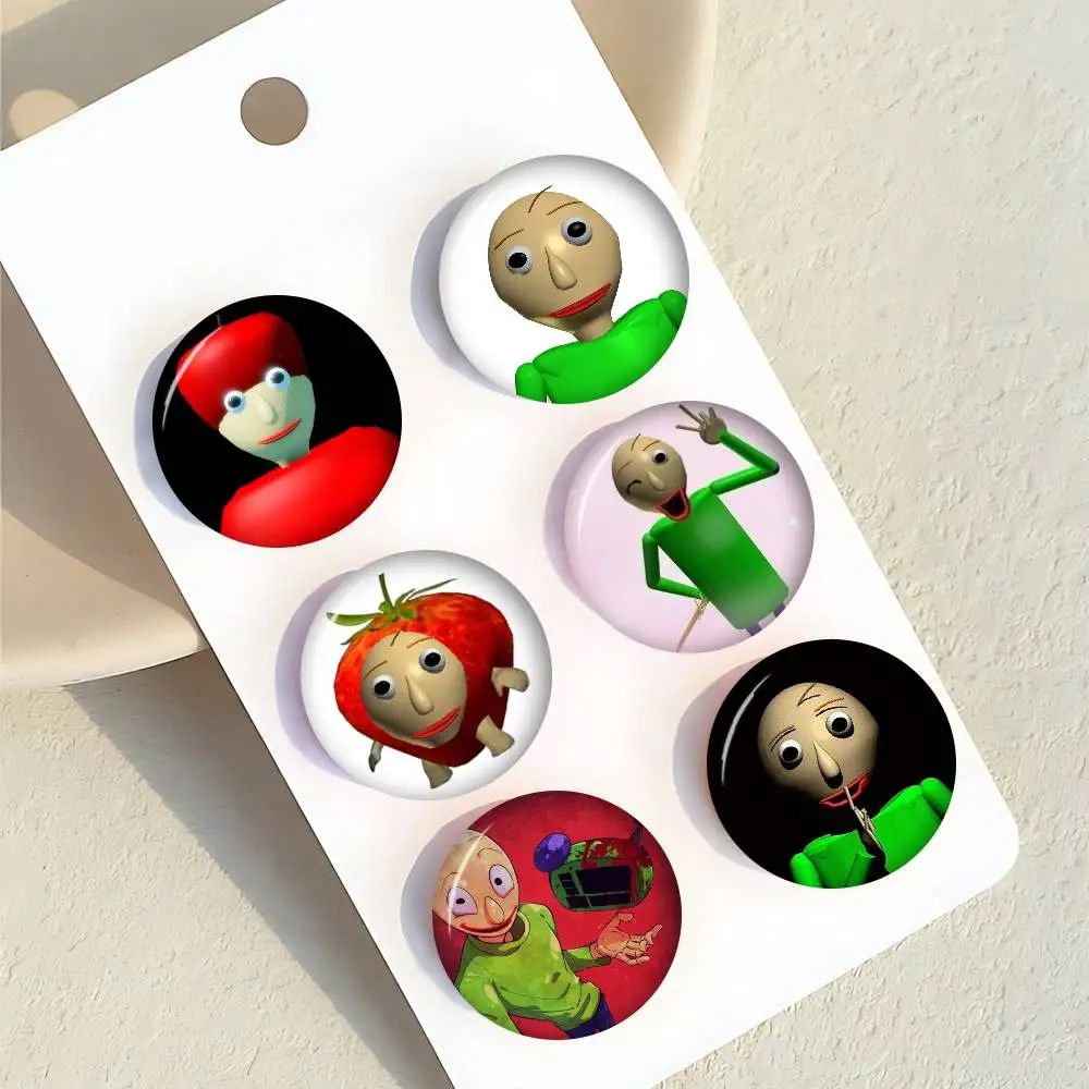 Game B-Baldi lustiger Meme-Anime-Button-Pin, handgefertigte Brosche für Kleidung, Cartoon-Abzeichen, Rucksack-Dekoration, Schmuckzubehör