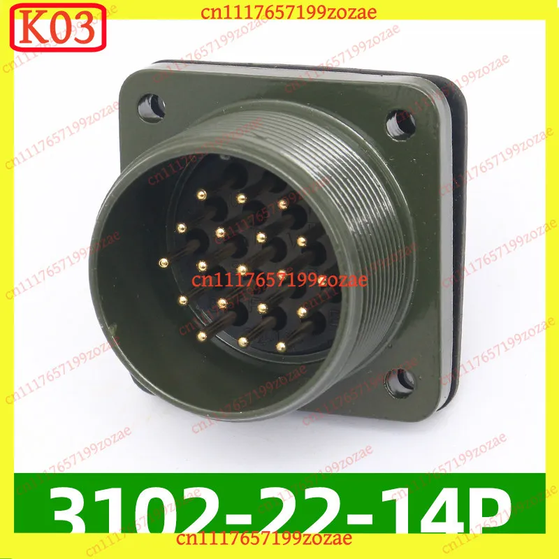 KJ02 5015 Waterproof Aviation Plug Socket 19-Pin MS3106A22-14S MS3102A22-14P, Replacement Parts